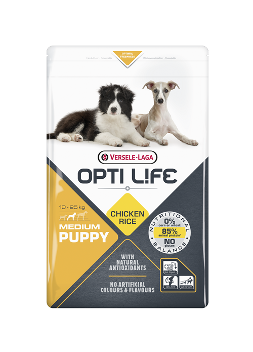 Opti Life Puppy Medium 2,5 kg Pollo y Arroz